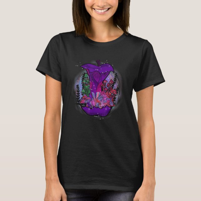 Fungus Magic Psilocybin Mushrooms Purple Mushrooms T-Shirt (Front)