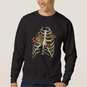 Fungus Magic Psilocybin Mushrooms Skull Chest Hipp Sweatshirt