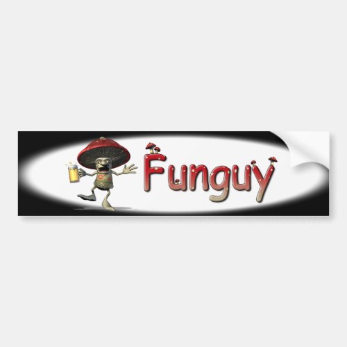 Funguy Mushroom Bumper Sticker