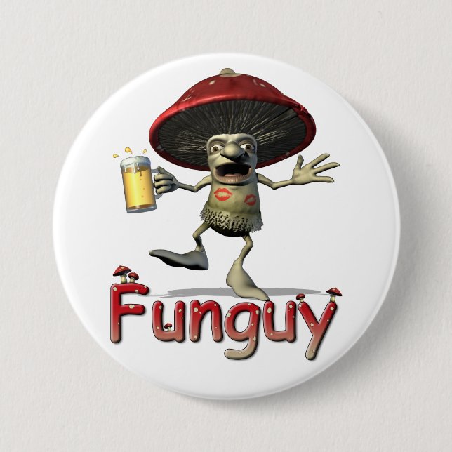 Funguy Mushroom Button (Front)