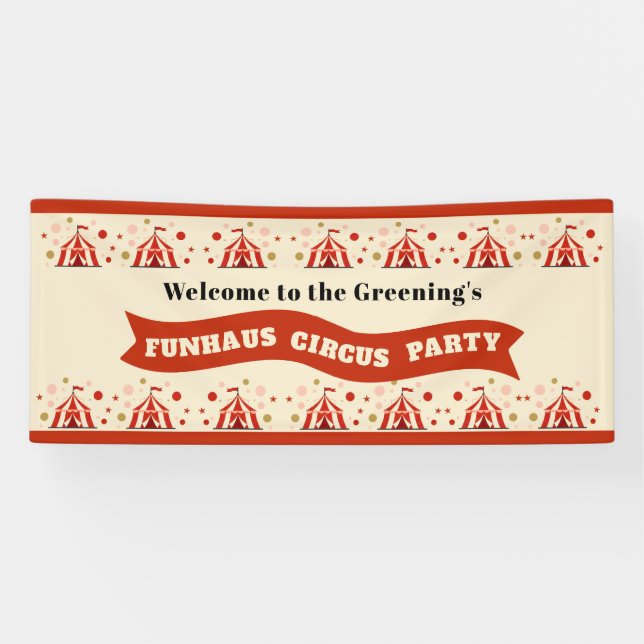 FunHaus Big-Top Circus Party Banner (Horizontal)