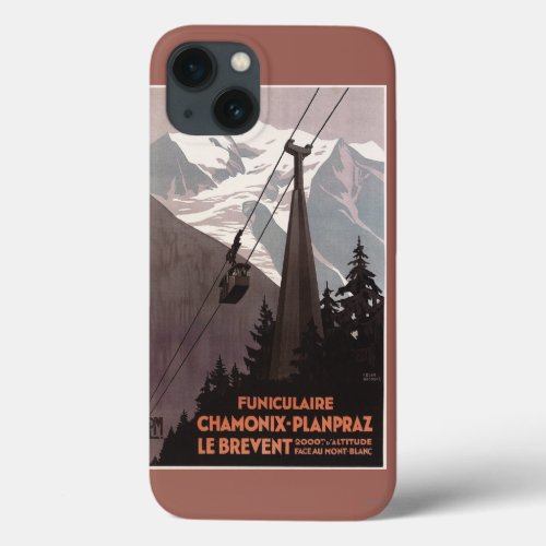 Funiculaire Le Brevent Cable Car Poster iPhone 13 Case