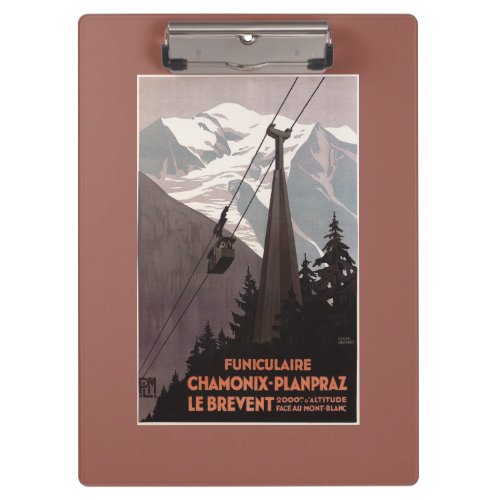 Funiculaire Le Brevent Cable Car Poster Clipboard