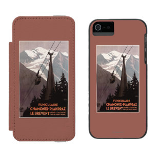 Funiculaire Le Brevent Cable Car Poster iPhone SE/5/5s Wallet Case