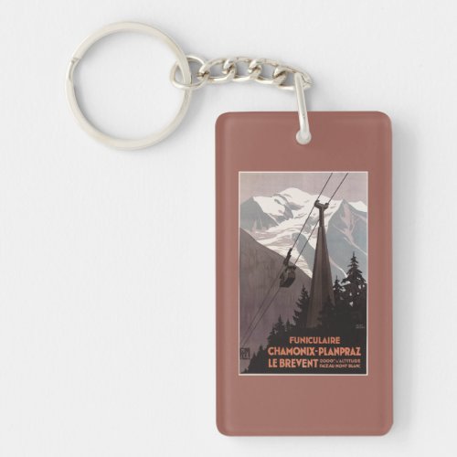 Funiculaire Le Brevent Cable Car Poster Keychain