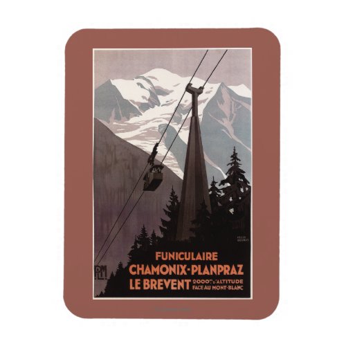 Funiculaire Le Brevent Cable Car Poster Magnet
