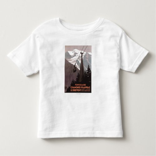 Funiculaire Le Brevent Cable Car Poster Toddler T_shirt