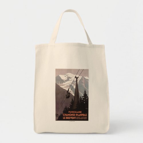 Funiculaire Le Brevent Cable Car Poster Tote Bag