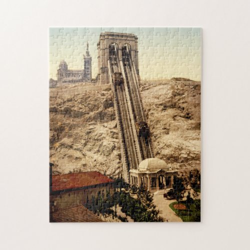 Funicular Notre Dame de la Garde Marseille France Jigsaw Puzzle