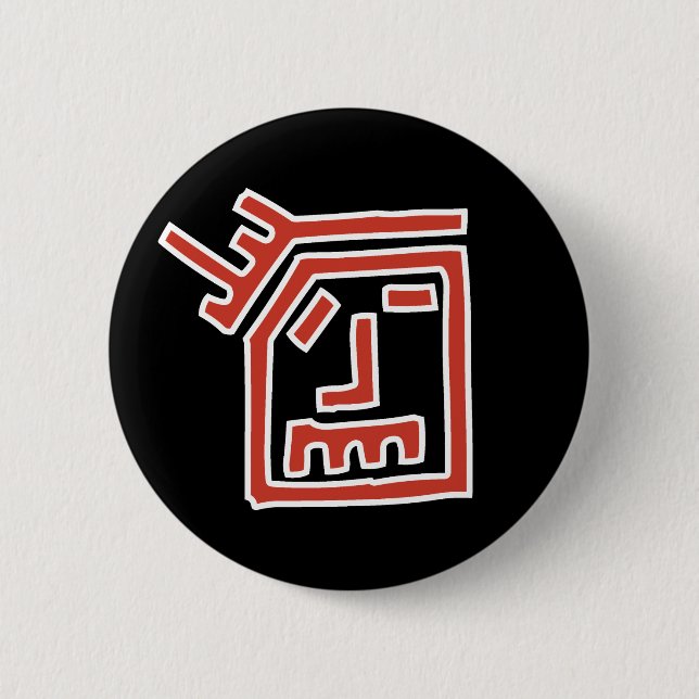 Funk Face Pinback Button (Front)
