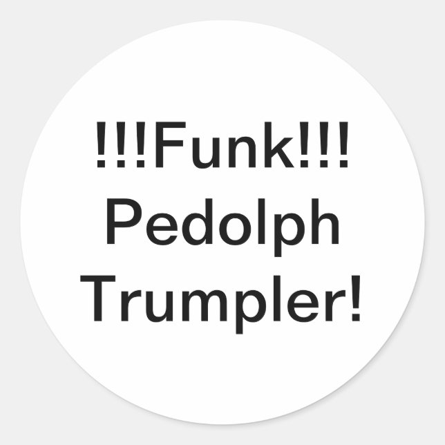 Funk Pedolph Trumpler Hankamer Artjunkhaus Comic Classic Round Sticker (Front)