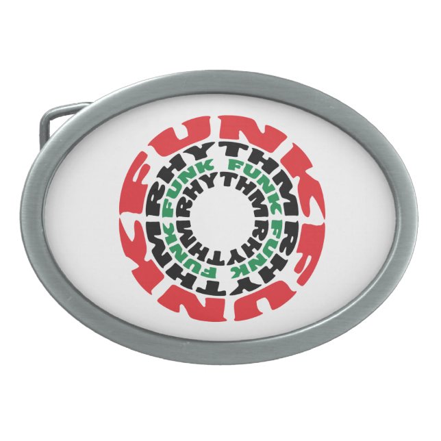 Funk Rhythm Funk Funk Rhythm Oval Belt Buckle (Front)