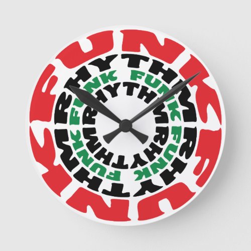 Funk Rhythm Funk Funk Rhythm Round Clock