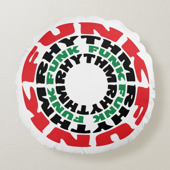 Funk Rhythm Funk Funk Rhythm Round Pillow (Front)