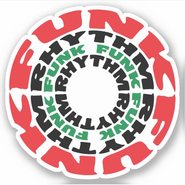 Funk Rhythm Funk Funk Rhythm Sticker (Front)