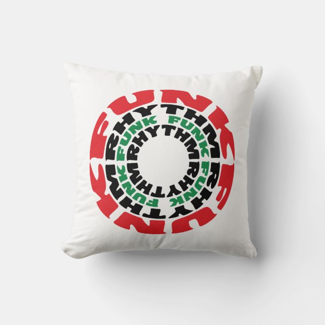 Funk Rhythm Funk Funk Rhythm Throw Pillow (Front)
