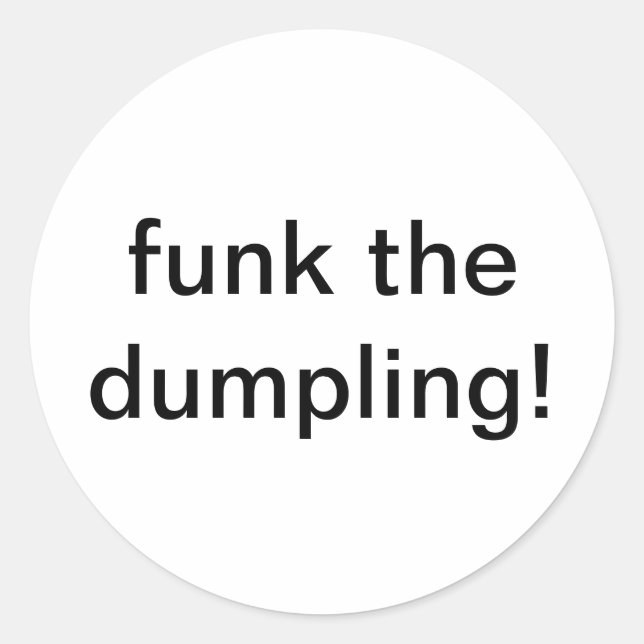 funk the dumpling Jeff Hankamer Artjunkhaus Comic Classic Round Sticker (Front)