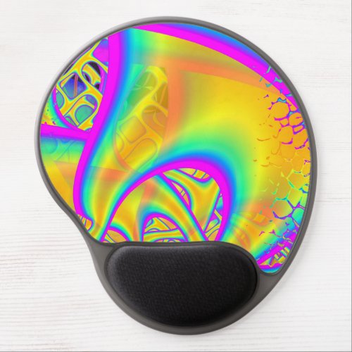 Funkidelic Dichroic Fused Glass Fractal Gel Mouse Pad