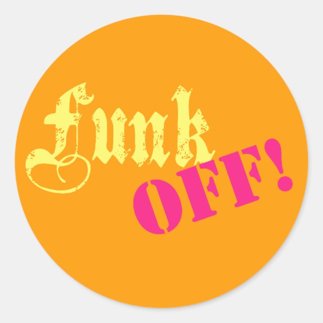 funkoff classic round sticker (Front)