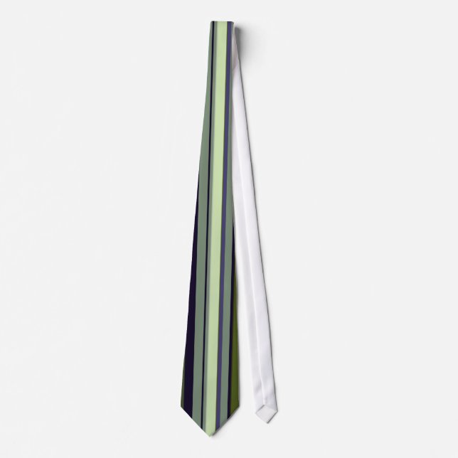 Funky 60s Earth Tone Stripes Tie (Front)