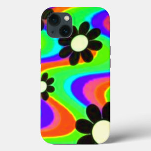Funky 60s Psychedelic Daisy Flower iPhone 13 Case