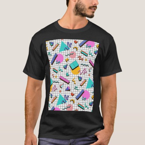 Funky 80s eighties Memphis Pattern Design Classic  T_Shirt