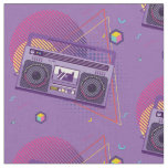 Funky 80s portable radio cassette player, boombox fabric