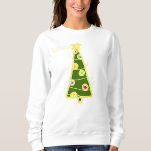 Funky Abstract Art Christmas Tree Sweatshirt