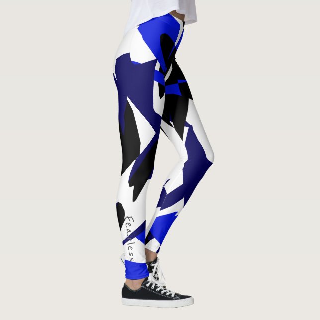 Funky Abstract Art Geometry Fearless Leggings (Right)