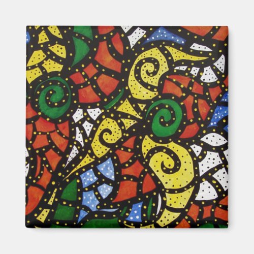 Funky Abstract Art Magnet