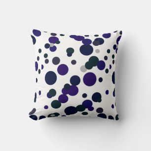 Funky Abstract Art Shades of Blue Pillow Cushion