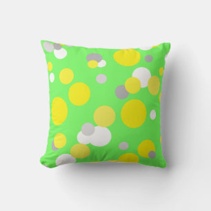 Funky Abstract Art Shades of Yellow Pillow Cushion