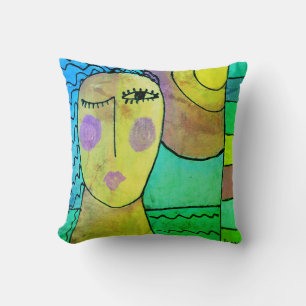 Funky Abstract Art Throw Pillow