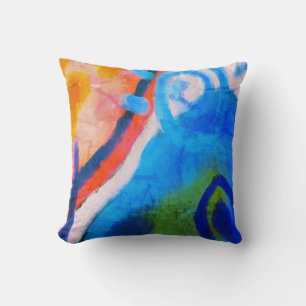 Funky Abstract Art Throw Pillow
