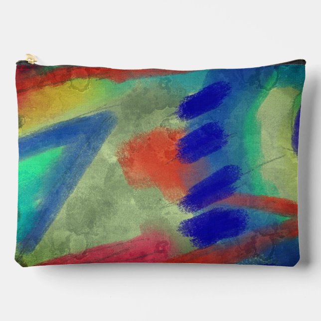 Funky Abstract Art to Carry Accessory Pouch (Front)