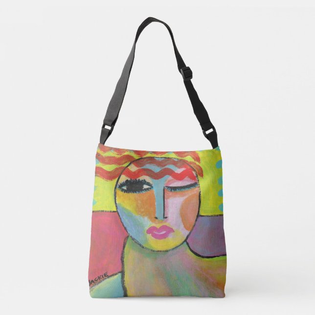 Funky Abstract Art to Carry Crossbody Bag (Back)