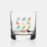 Funky Abstract Birds Mid Century Danish Modern Whiskey Glass