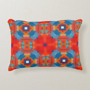 Funky Abstract Bright Colored Accent Pillow