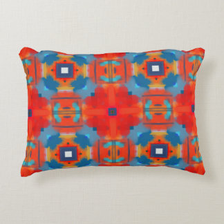 Funky Abstract Bright Colored Accent Pillow