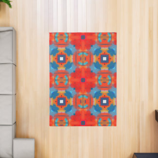 Funky Abstract Bright Colored Rug