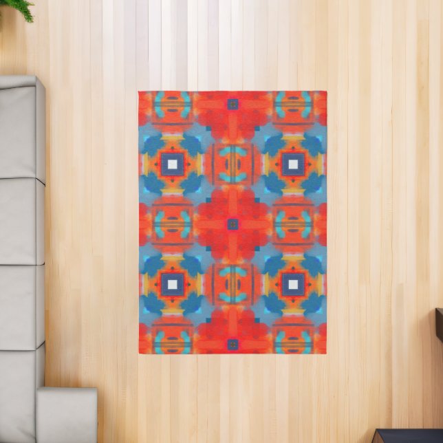 Funky Abstract Bright Colored Rug (Insitu (Indoor 2))