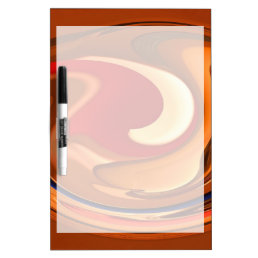 Funky Abstract Burnt Orange and Red Design Dry-Erase Board