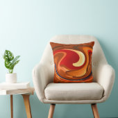 Funky Abstract Burnt Orange Red Throw Pillow Zazzle