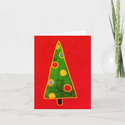 Funky Abstract Christmas Tree Card