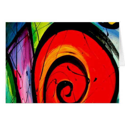 Funky Abstract Circles Art Cards (Front Horizontal)
