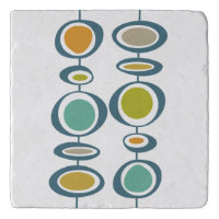Funky Abstract Circles Retro Mid Century Modern