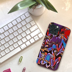 Funky Abstract. Colorful Inspirivity Modern. iPhone 13 Pro Max Case