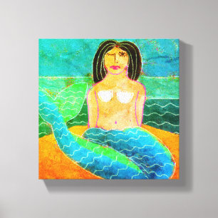 Funky Abstract Digital Mermaid Print