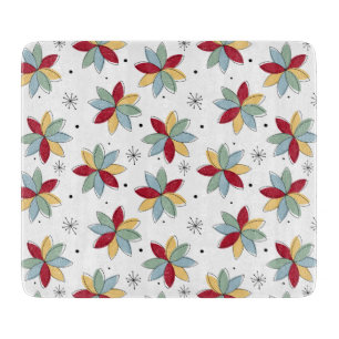 Funky Abstract Flowers Mid Century Modern Cutting Board