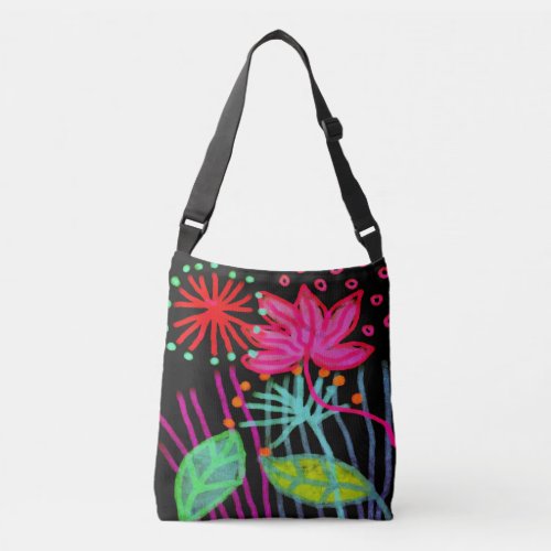 Funky Abstract Flowers Tote